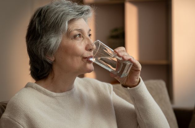 elderly women drinking water teaser