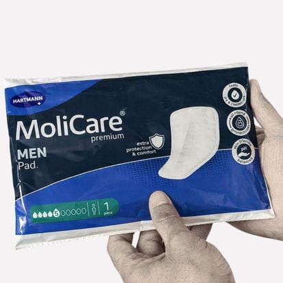 molicare men pad sample being held