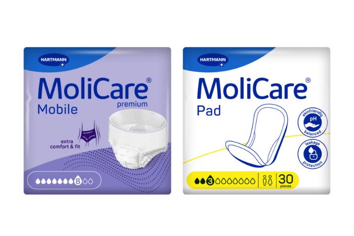 MoliCare® products for men managing urge incontinence and urinary leakage.
