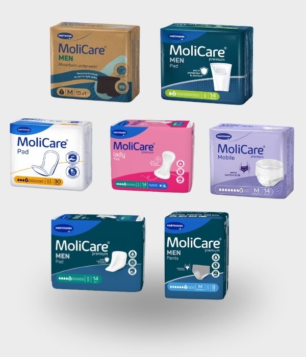 MoliCare® incontinence products from different product ranges